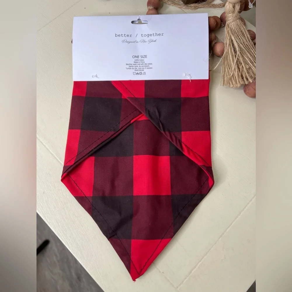 Brand New-Buffalo Check Pet Bandanna